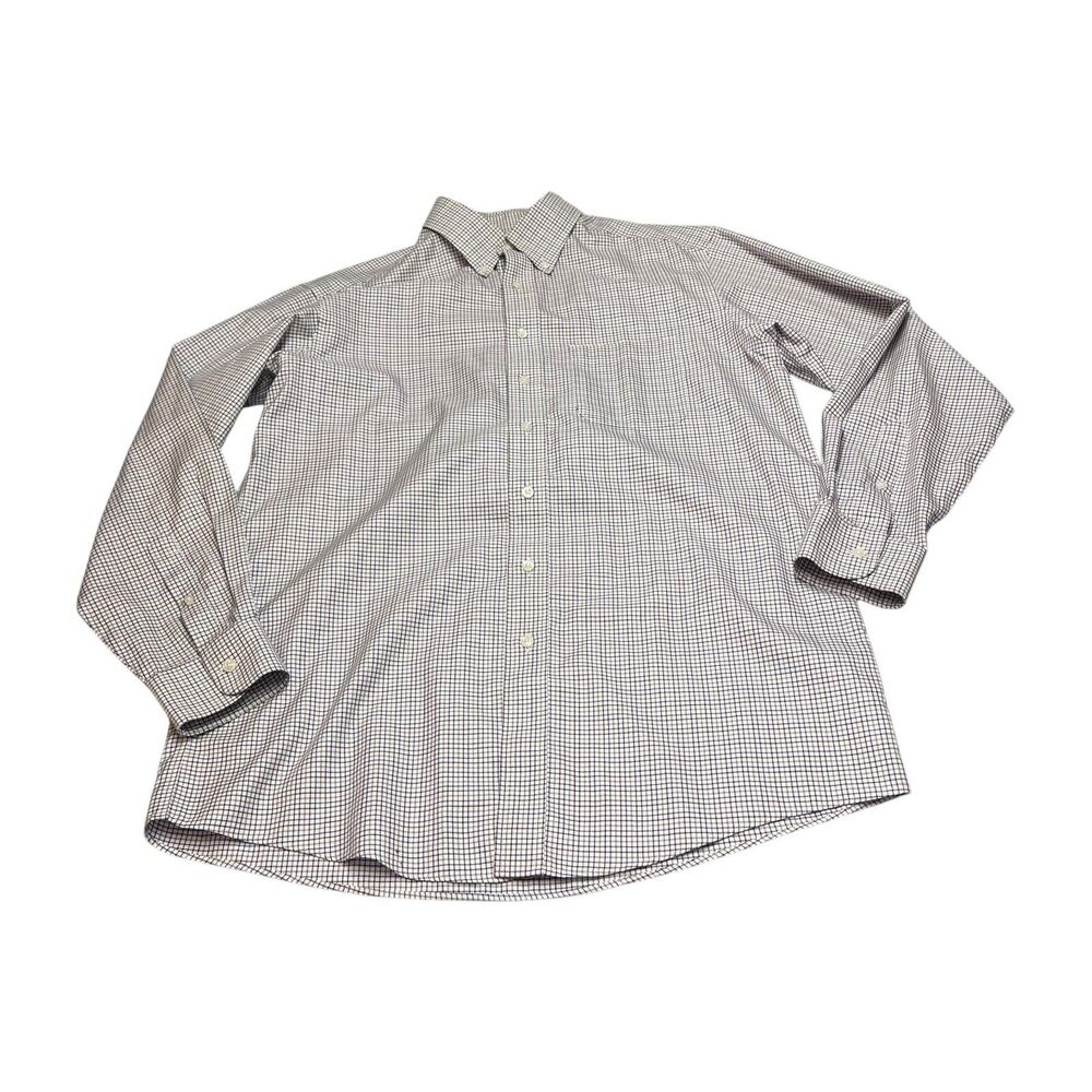 Gold Label Roundtree & Yorke Dress Shirt Men's 16 Multi Check Cotton Button-Down - Picture 1 of 8